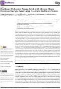 Cover page: Healthcare Utilization Among Youth with Chronic Illness Receiving Care at a Large Urban Academic Healthcare System