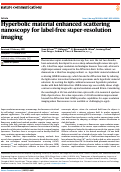 Cover page: Hyperbolic material enhanced scattering nanoscopy for label-free super-resolution imaging