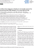 Cover page: Artifacts from manganese reduction in rock samples prepared by focused ion beam (FIB) slicing for X-ray microspectroscopic analysis