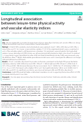 Cover page: Longitudinal association between leisure-time physical activity and vascular elasticity indices