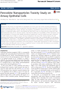 Cover page: Perovskite Nanoparticles Toxicity Study on Airway Epithelial Cells.