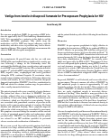 Cover page: Vertigo from tenofovir disoproxil fumarate for Pre-exposure Prophylaxis for HIV