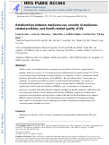 Cover page: Relationships between marijuana use, severity of marijuana-related problems, and health-related quality of life