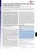 Cover page: CG gene body DNA methylation changes and evolution of duplicated genes in cassava