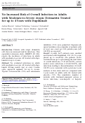 Cover page: No Increased Risk of Overall Infection in Adults with Moderate-to-Severe Atopic Dermatitis Treated for up to 4 Years with Dupilumab