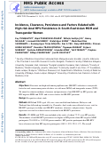 Cover page: Incidence, clearance, persistence and factors related with high-risk anal HPV persistence in South-East Asian MSM and transgender women.