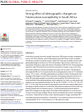 Cover page: Strong effect of demographic changes on Tuberculosis susceptibility in South Africa