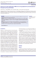 Cover page: Detection of skin temperature differences using palpation by manual physical therapists and lay individuals