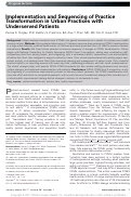 Cover page: Implementation and Sequencing of Practice Transformation in Urban Practices with Underserved Patients