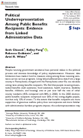 Cover page: Political Underrepresentation Among Public Benefits Recipients: Evidence from Linked Administrative Data