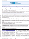 Cover page: Characterizing respiratory parameters, settings, and adherence in real-world patients using adaptive servo ventilation therapy: big data analysis.