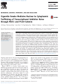 Cover page: Cigarette Smoke Mediates Nuclear to Cytoplasmic Trafficking of Transcriptional Inhibitor Kaiso through MUC1 and P120-Catenin