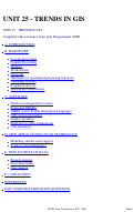 Cover page: Unit 25 - Trends in GIS