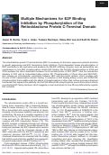 Cover page: Multiple Mechanisms for E2F Binding Inhibition by Phosphorylation of the Retinoblastoma Protein C-Terminal Domain