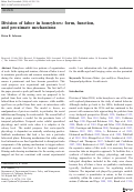 Cover page: Division of labor in honeybees: form, function, and proximate mechanisms