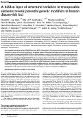 Cover page: A hidden layer of structural variation in transposable elements reveals potential genetic modifiers in human disease-risk loci