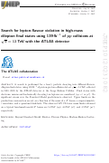 Cover page: Search for lepton-flavour violation in high-mass dilepton final states using 139 fb−1 of pp collisions at s = 13 TeV with the ATLAS detector