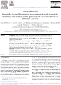 Cover page: Genetically elevated high‐density lipoprotein cholesterol through the cholesteryl ester transfer protein gene does not associate with risk of Alzheimer's disease