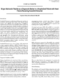 Cover page: B-type Natriuretic Peptide as a Diagnostic Marker in a Hospitalized Patient with Heart Failure Resuming Sacubitril/Valsartan