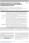 Cover page: Perfusion Assessment in Laparoscopic Left-Sided/Anterior Resection (PILLAR II): A Multi-Institutional Study