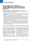 Cover page: Proof-of-Mechanism Study of the Phosphodiesterase 10 Inhibitor RG7203 in Patients With Schizophrenia and Negative Symptoms