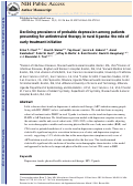 Cover page: Declining Prevalence of Probable Depression Among Patients Presenting for Antiretroviral Therapy in Rural Uganda: The Role of Early Treatment Initiation