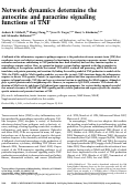 Cover page: Network dynamics determine the autocrine and paracrine signaling functions of TNF