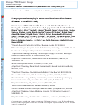 Cover page: Presymptomatic atrophy in autosomal dominant Alzheimer's disease: A serial magnetic resonance imaging study