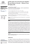 Cover page: White matter microstructural and Compulsive Sexual Behaviors Disorder - Diffusion Tensor Imaging study.