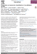 Cover page: Perspective on taxonomic classification of uncultivated viruses