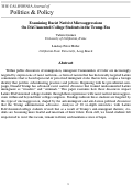 Cover page: Examining Racist Nativist Microagressions on DACAmented College Students in the Trump Era