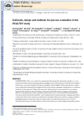 Cover page: Rationale, design and methods for process evaluation in the HEALTHY study.