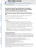 Cover page: Psychosocial factors play a greater role in preoperative symptoms for patients with atraumatic shoulder instability: data from the MOON-Shoulder Instability group.