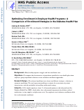 Cover page: Optimizing enrollment in employer health programs: a comparison of enrollment strategies in the Diabetes Health Plan.