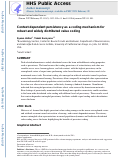 Cover page: Context-dependent persistency as a coding mechanism for robust and widely distributed value coding