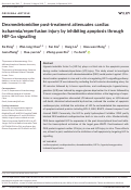 Cover page: Dexmedetomidine post‐treatment attenuates cardiac ischaemia/reperfusion injury by inhibiting apoptosis through HIF‐1α signalling