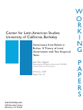 Cover page: Governance from Below in Bolivia: A Theory of Local Government with Two Empirical Tests