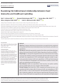 Cover page: Examining the bidirectional relationship between food insecurity and healthcare spending