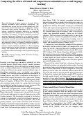 Cover page: Comparing the effects of frontal and temporal neurostimulation on second language
learning