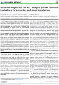 Cover page: Structural insights into rice KAI2 receptor provide functional implications for perception and signal transduction