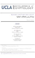 Cover page: Kinship and Family Relations