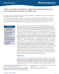 Cover page: Caloric and nutrient restriction to augment chemotherapy efficacy for acute lymphoblastic leukemia: the IDEAL trial