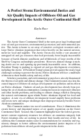 Cover page: A Perfect Storm: Environmental Justice and Air Quality Impacts of Offshore Oil and Gas Development in the Arctic Outer Continental Shelf