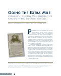 Cover page: Going the Extra Mile: Intelligent Energy Management of Plug-in Hybrid Electric Vehicles