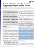 Cover page: Stochastic initiation and termination of calcium-mediated triggered activity in cardiac myocytes