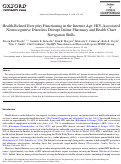 Cover page: Health-Related Everyday Functioning in the Internet Age: HIV-Associated Neurocognitive Disorders Disrupt Online Pharmacy and Health Chart Navigation Skills.