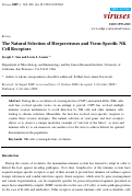 Cover page: The Natural Selection of Herpesviruses and Virus-Specific NK Cell Receptors