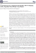 Cover page: X-ray Fluorescence Computed Tomography (XFCT) Imaging with a Superfine Pencil Beam X-ray Source