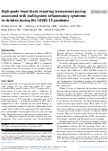 Cover page: High-grade heart block requiring transvenous pacing associated with multisystem inflammatory syndrome in children during the COVID-19 pandemic