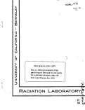 Cover page: COLLISIONS OF HIGH-ENERGY NUCLEAR PARTICLES WITH NUCLEI